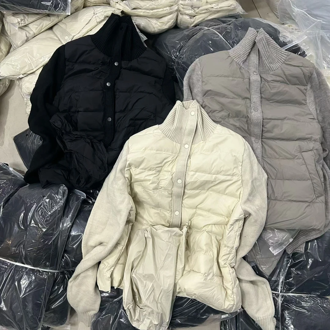 毛线领拼接洋气羽羽棉服