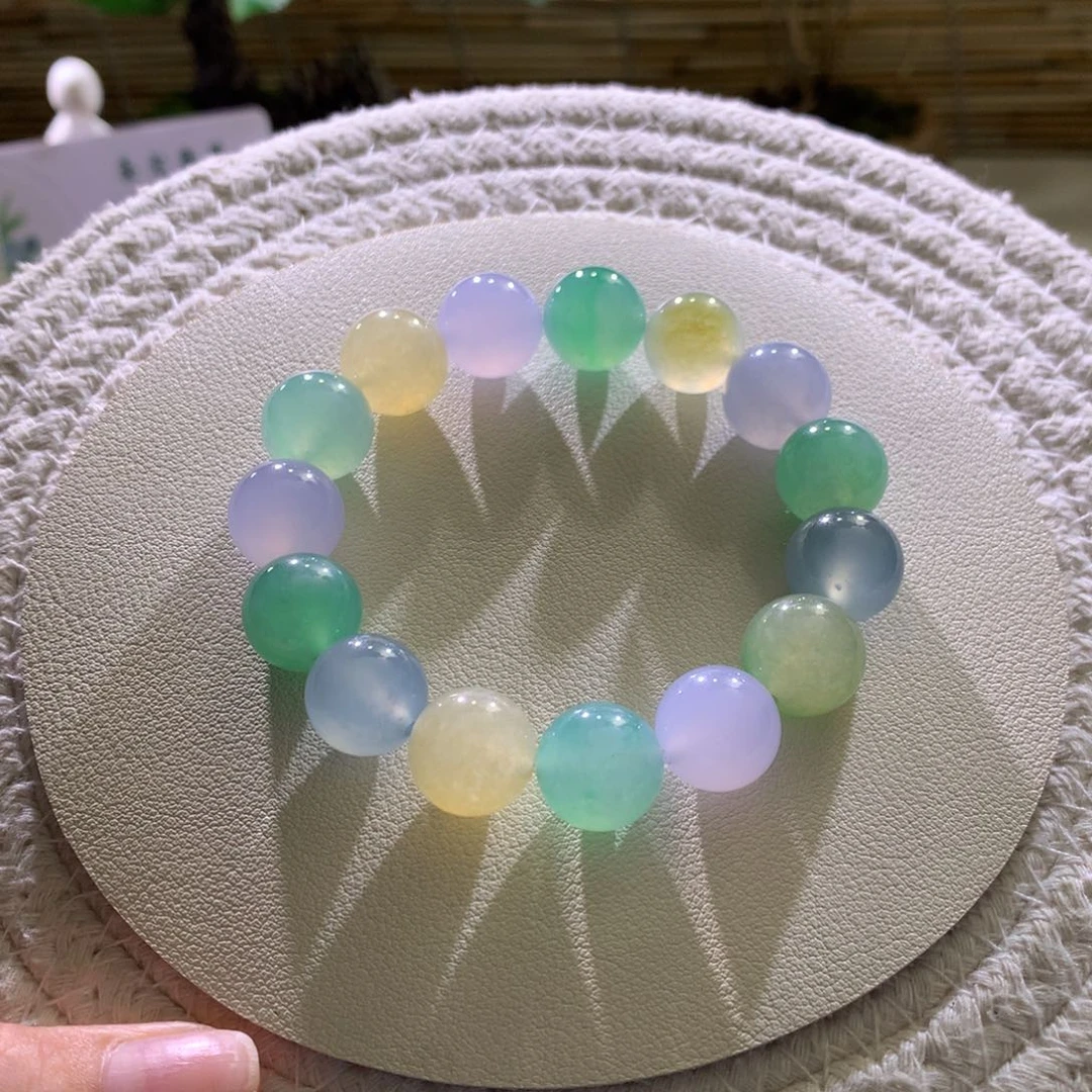 翡翠散珠天然缅a多宝手串