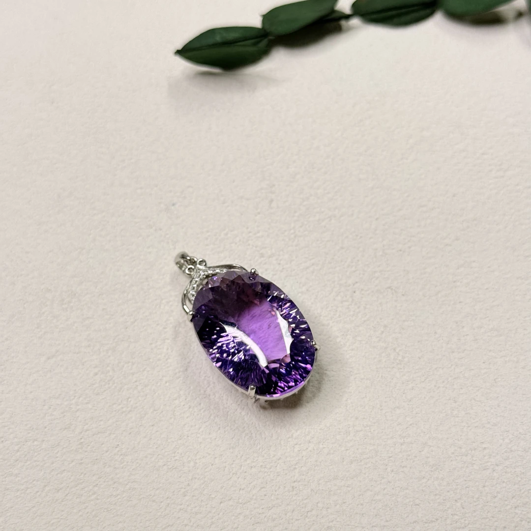 【六六中古】孤品s925紫水晶吊坠th9280带链