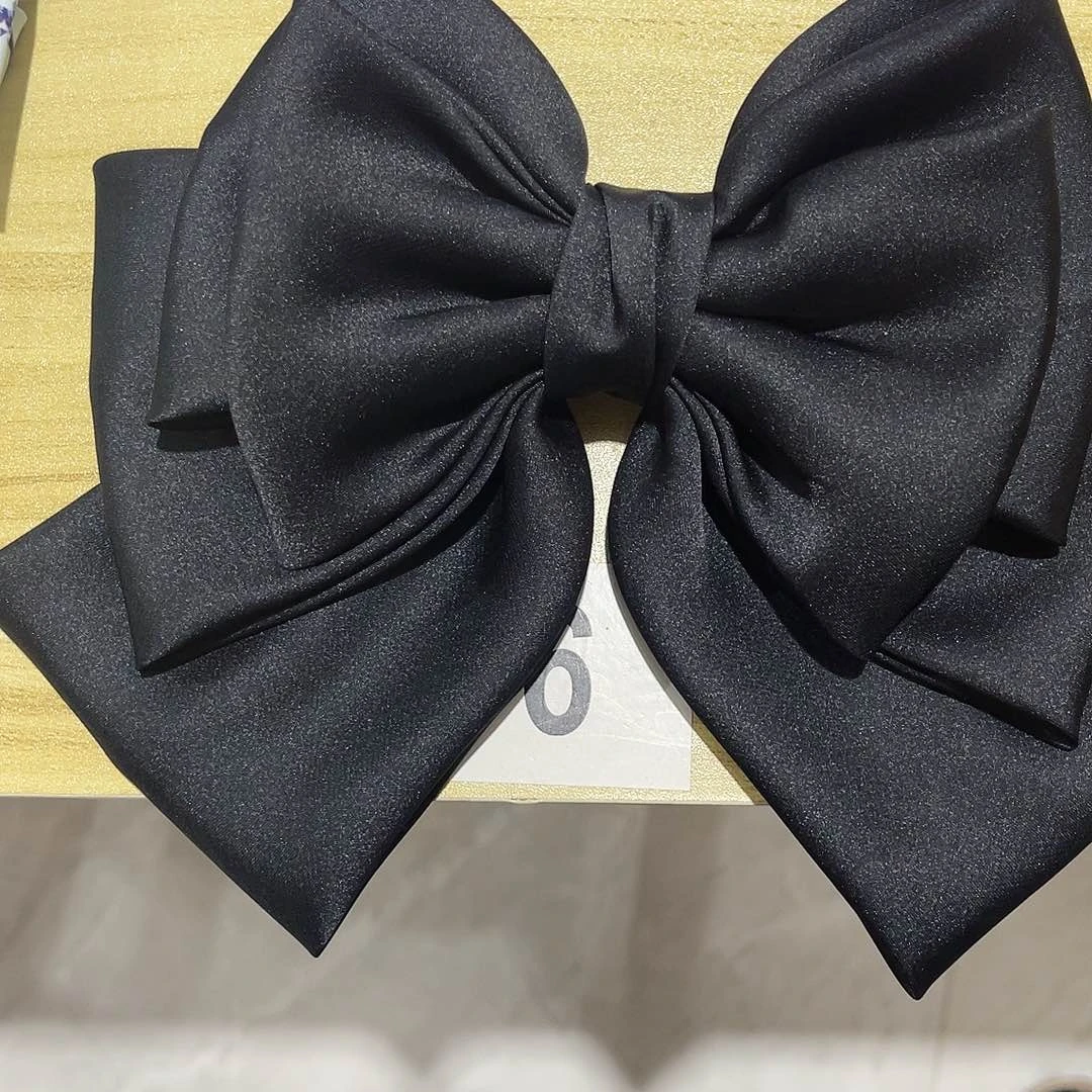 皮质铁合金蝴蝶结发夹