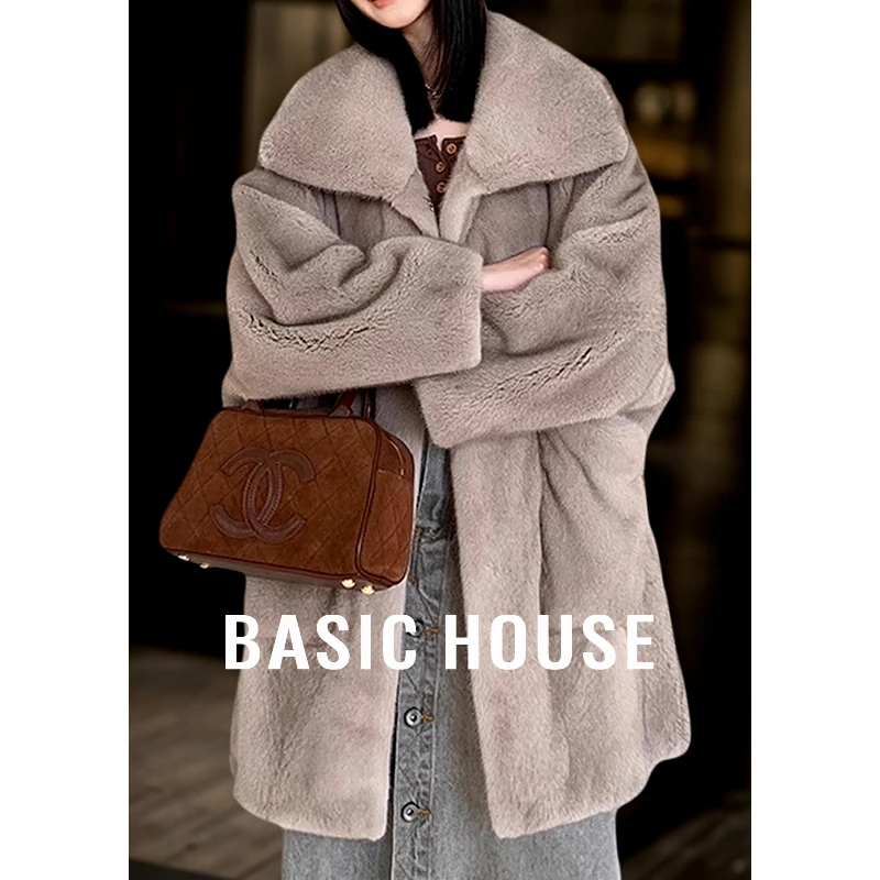 琥珀流光环保水貂毛皮草外套新款B1195B513Y2