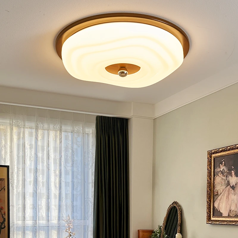 中古风卧室吸顶灯LED全光谱新中式法式奶油风简约阳台书房吸顶灯