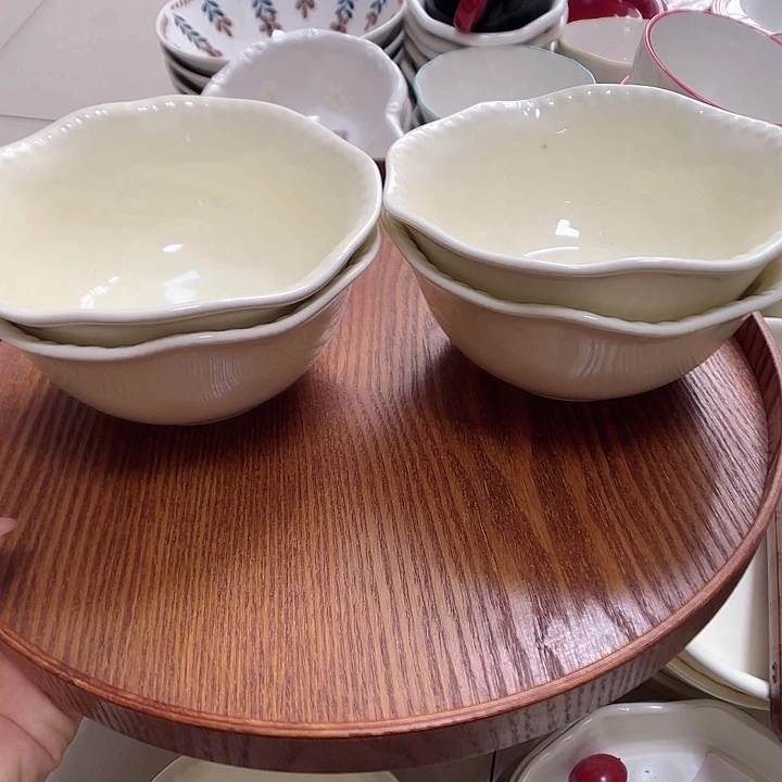 瓷片瑕疵特价陶瓷面碗