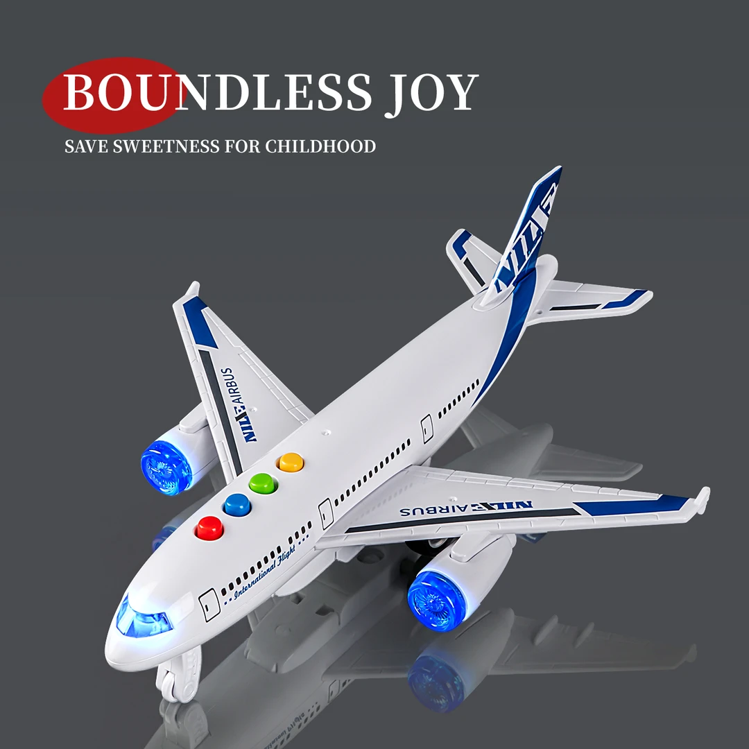 儿童大号仿真惯性飞机玩具车声光模型益智宝贝1-3岁启蒙益智早教
