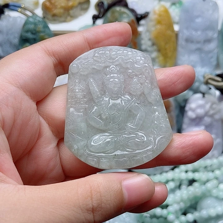 翡翠未镶嵌吊坠(不含链)1