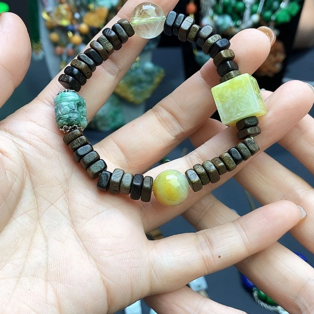 紫***郁未镶嵌手链翡翠手链