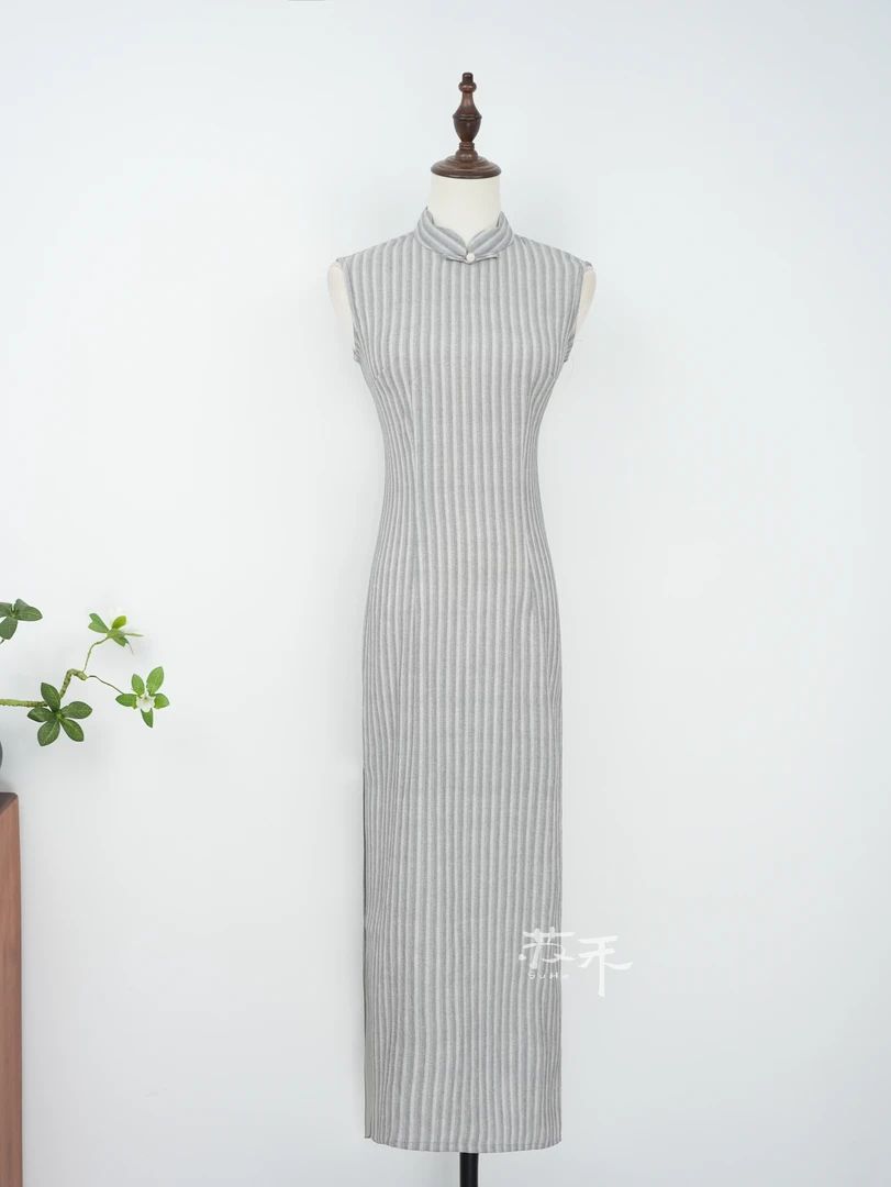 [月影]苏禾旗袍春夏新款单层改良款长度约123