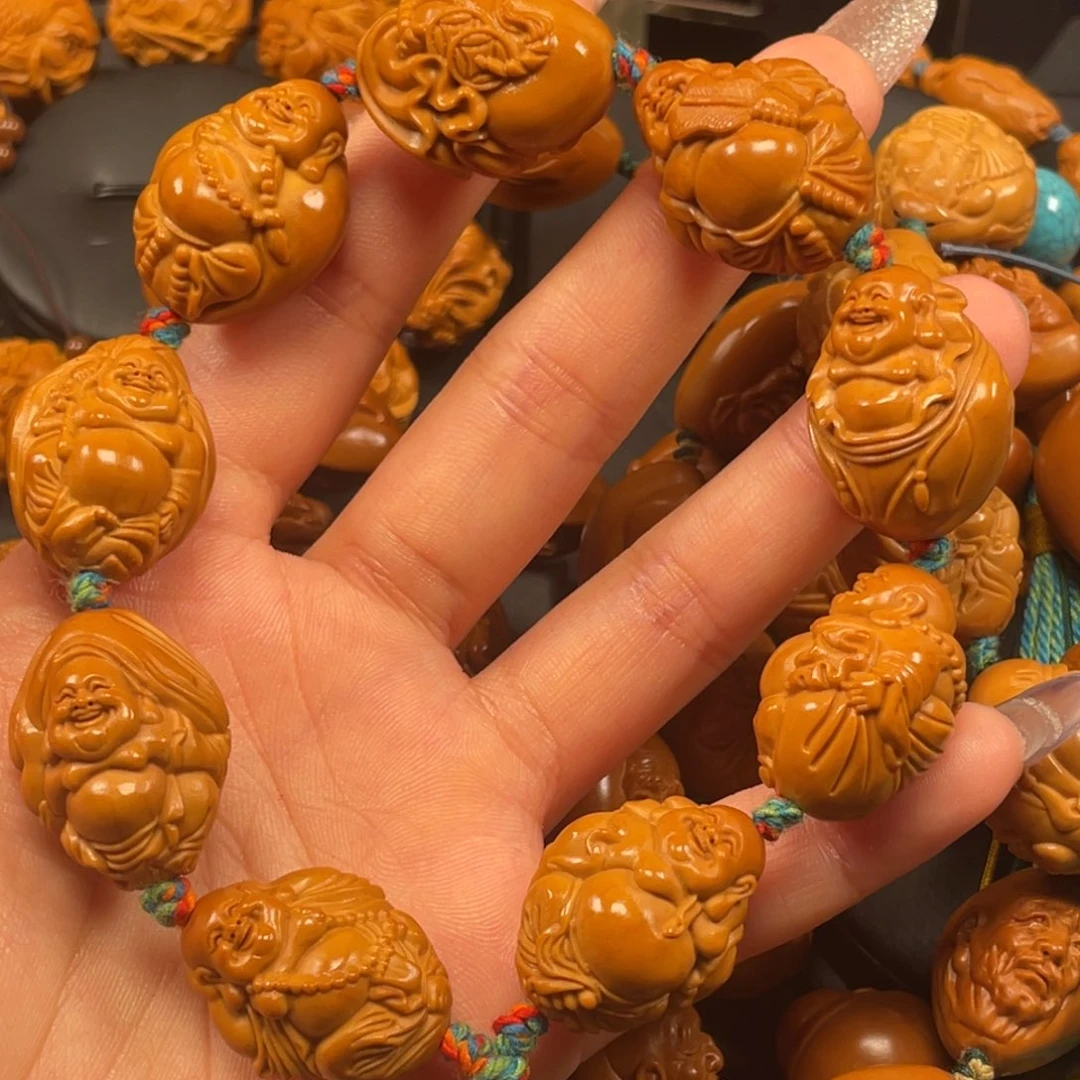不***看手串/手链橄榄核2.0布袋弥勒橄榄核