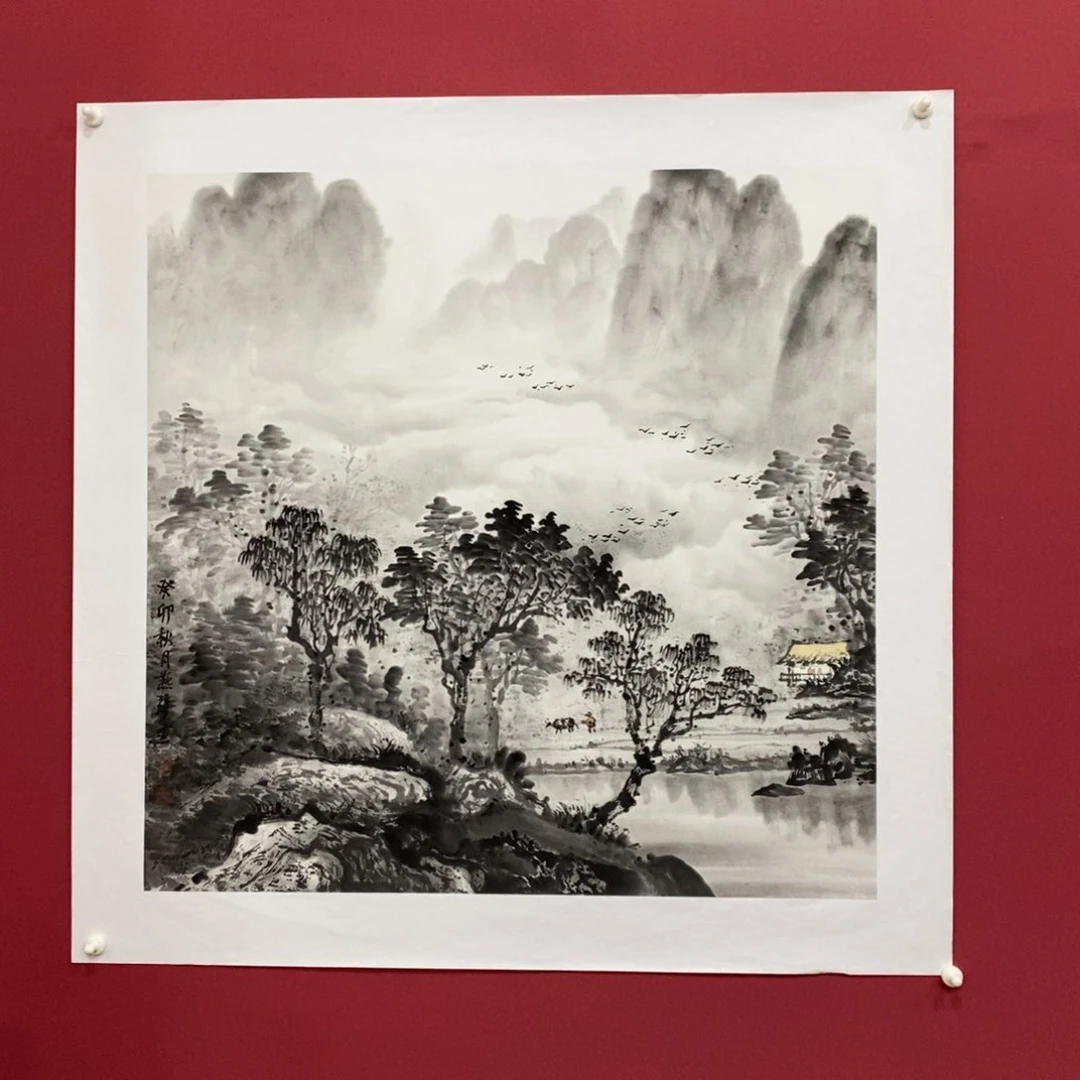 国画张燕琴四尺斗方真人真品