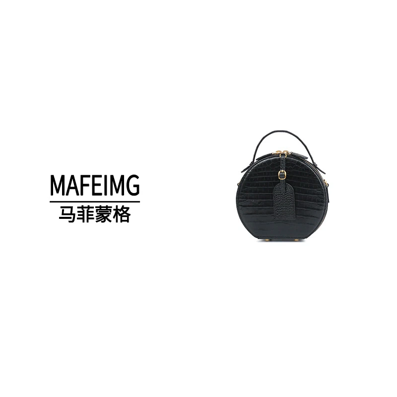 MAFEIMG 2025新款喜马拉雅白鳄鱼皮圆饼包小费包3511DX-2