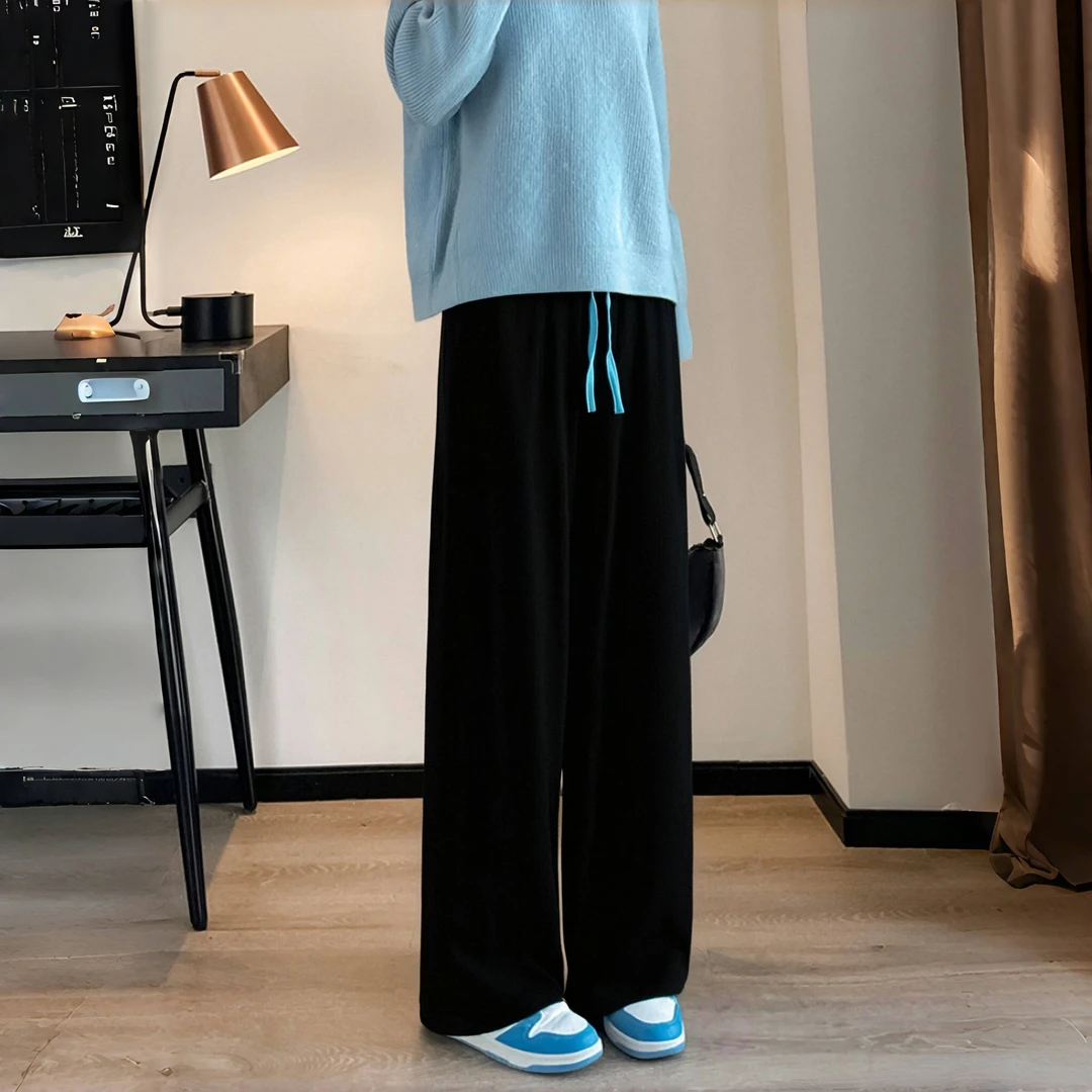 新款女士夏季亚麻阔腿裤02221-A亲肤透气宽松显瘦时尚百搭
