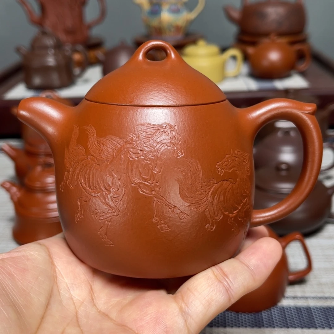 茶壶紫砂全手工制作220cc