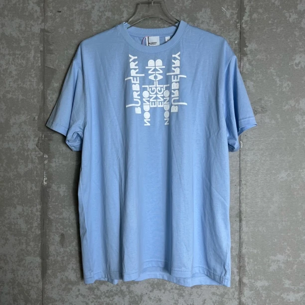 未使用 WE11 DONE M*1/博柏利浅蓝色字母机械印花短袖/11560