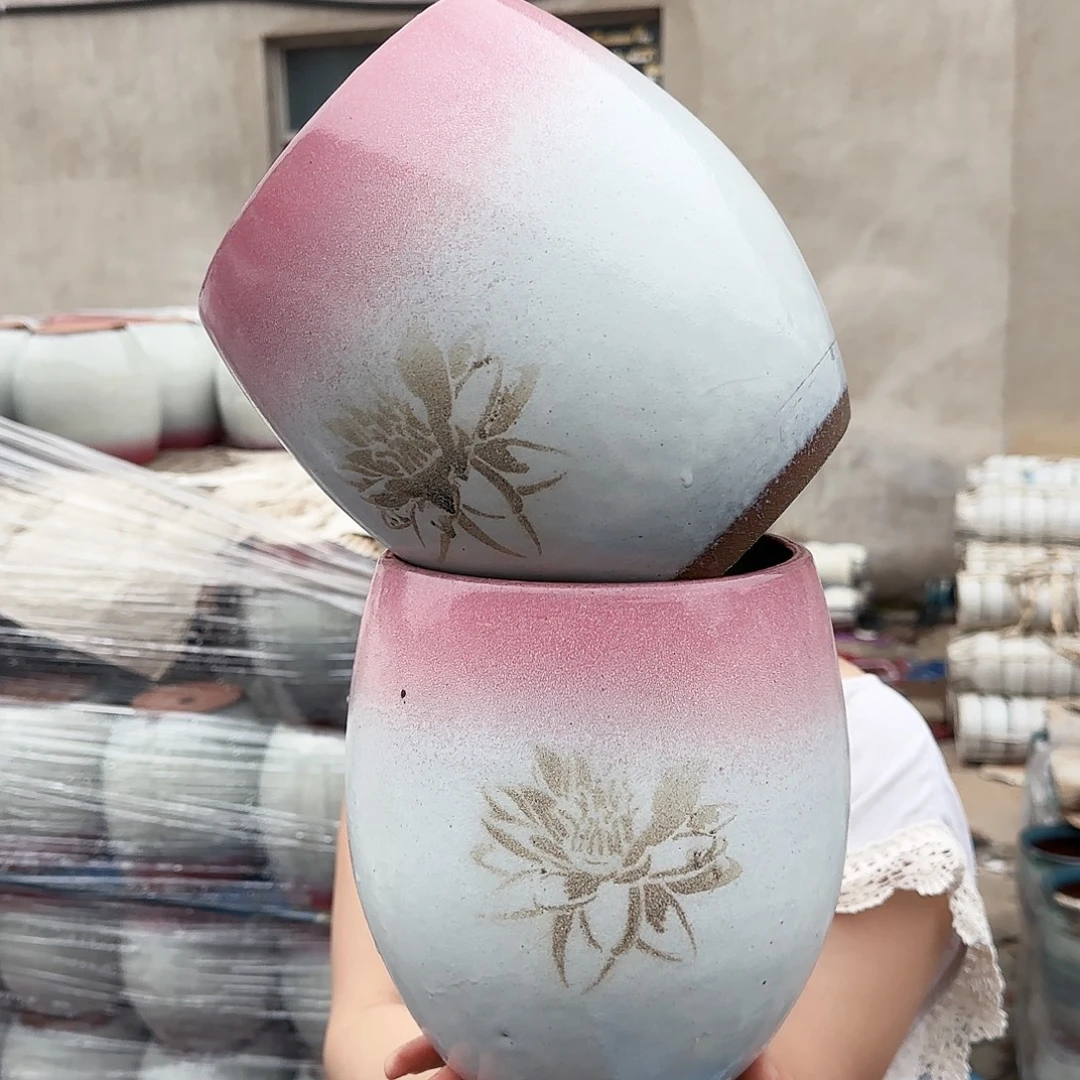 紫砂花盆高20口16