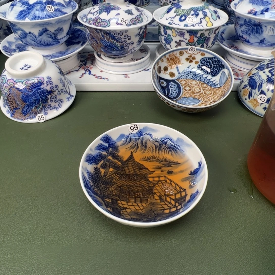 陶瓷景德镇纯手工纯手绘茶具木木99