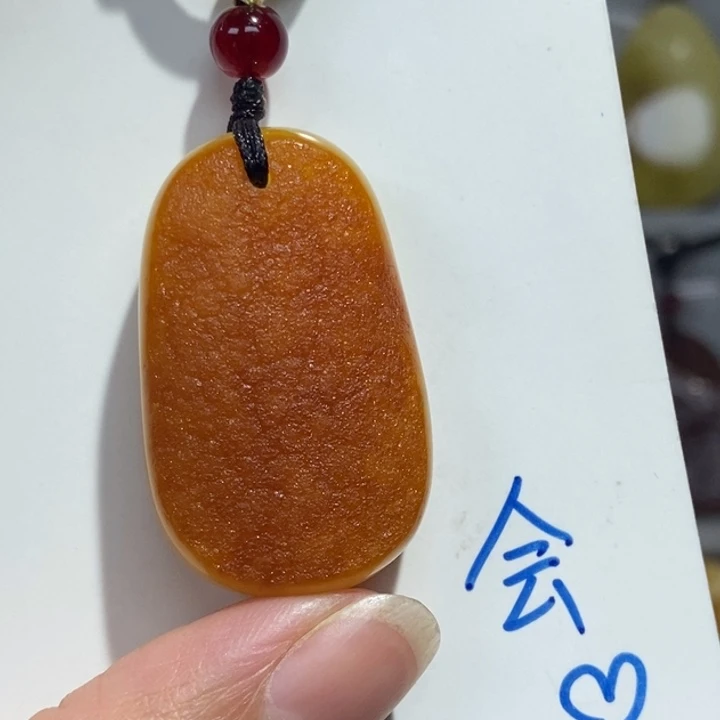 定制琥珀未镶嵌琥珀蜜蜡吊坠项链