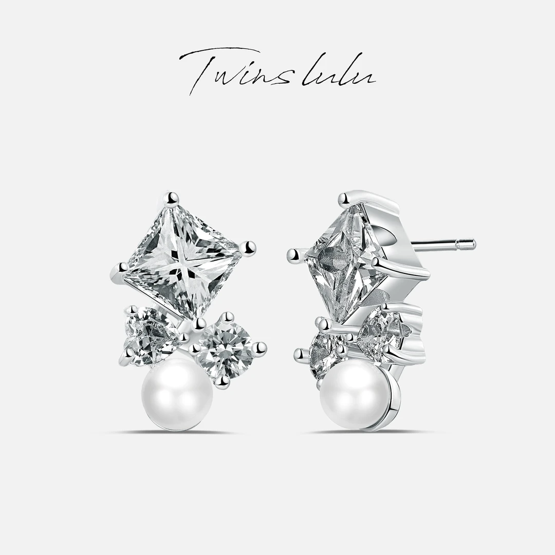 TWINS LULU镀K金秋上新 轻奢气质百搭不规则珠珠耳环TSL1658