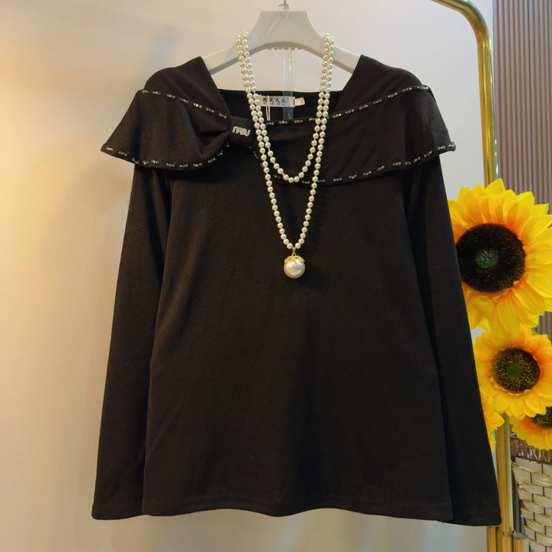 RF法式长袖抗皱气质高档减龄荷叶领衬衫