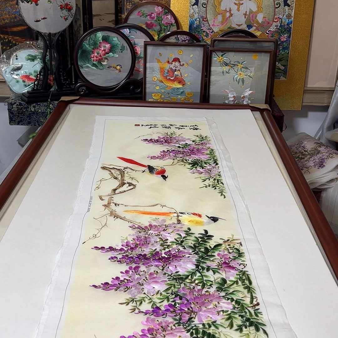 刺绣纯手工刺绣画