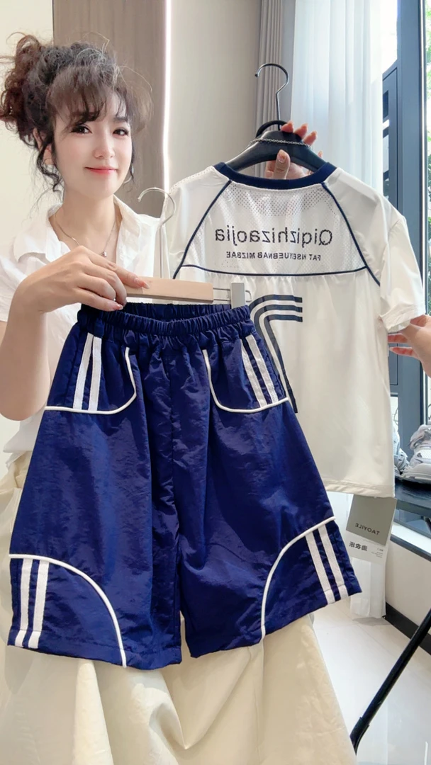 现货清仓.男童夏装套装新款男孩速干套装儿童装短袖短裤两件套