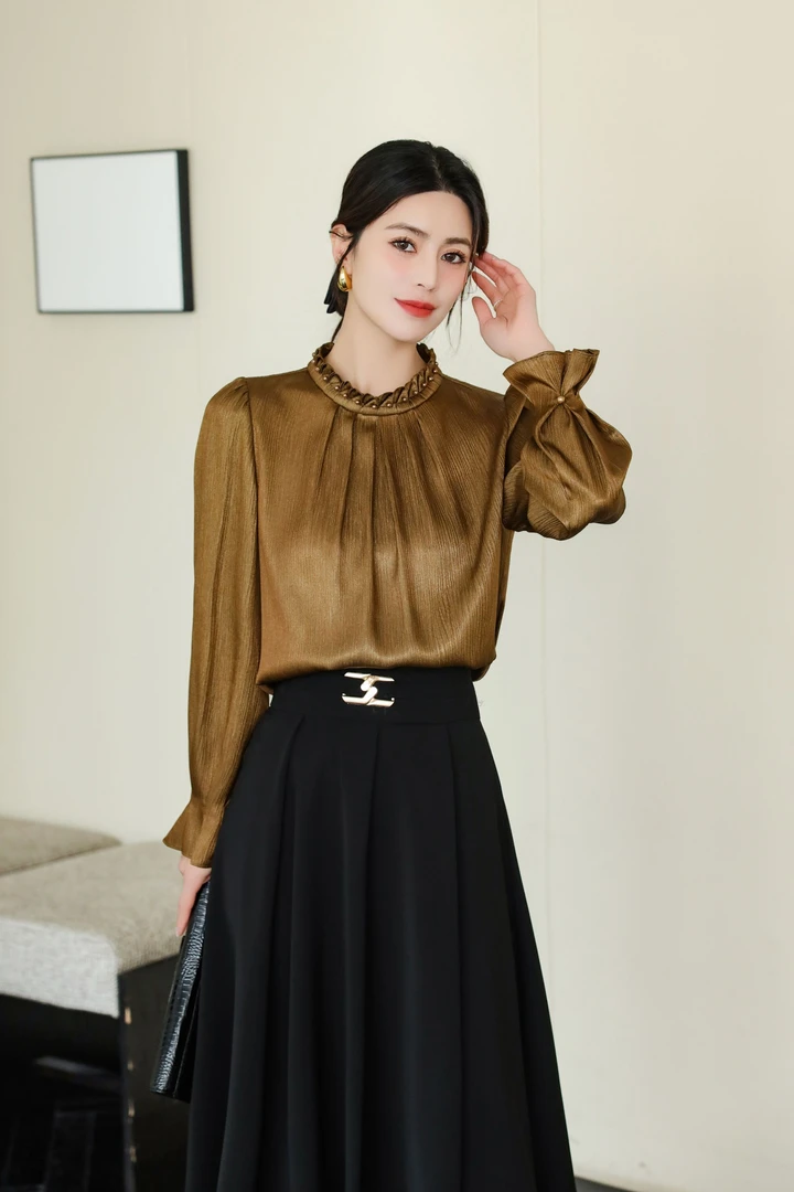 【琴宝精选】显瘦气质时尚百搭上衣D-788