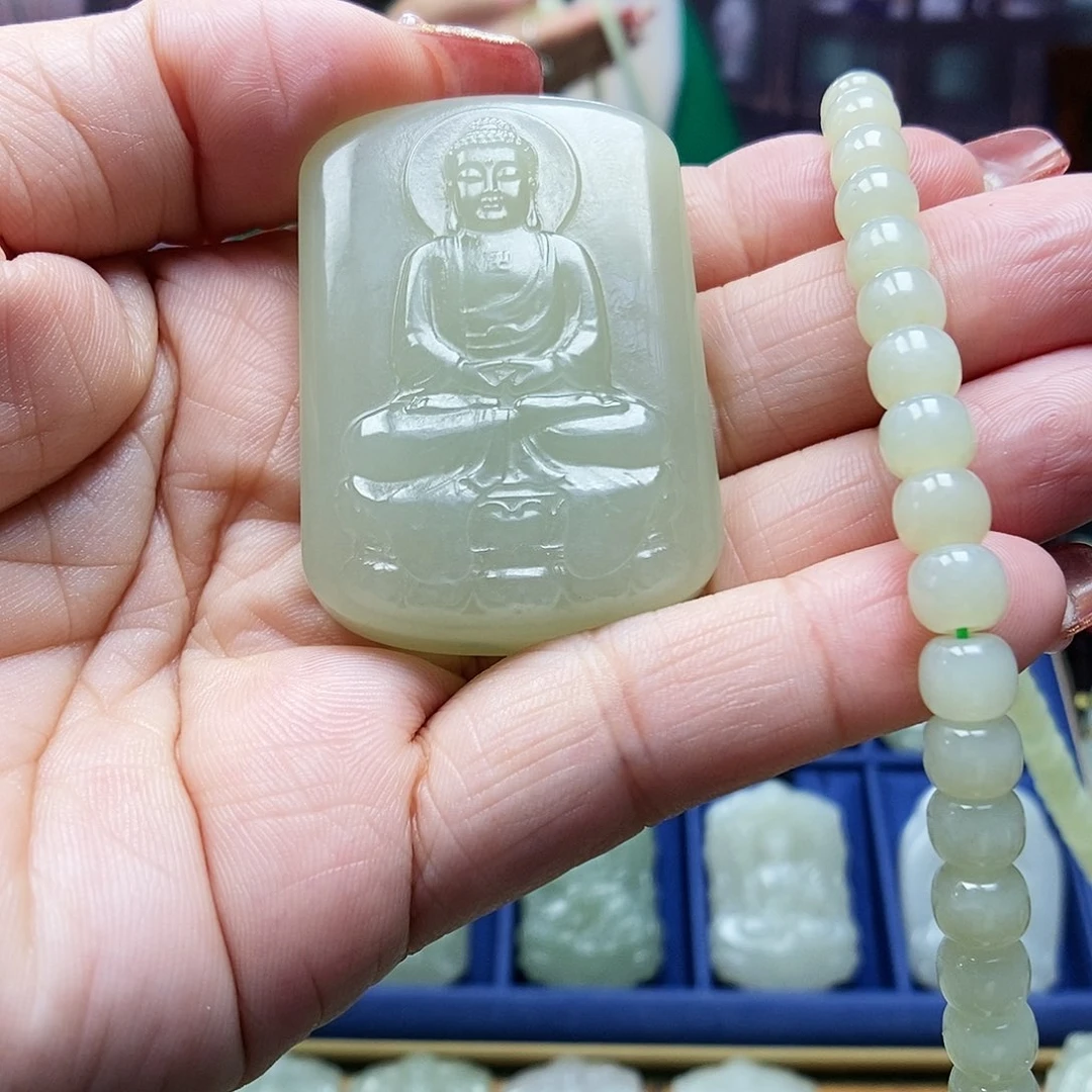 和田玉颈饰未镶嵌蓝**忆