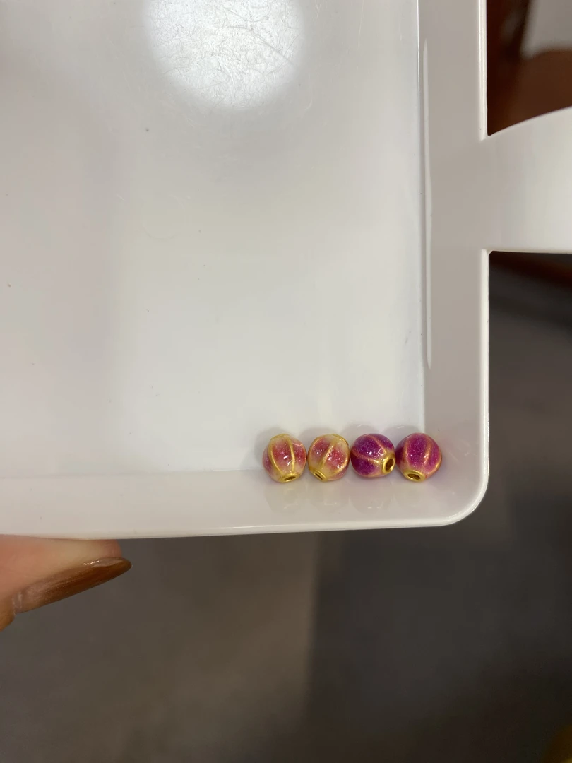 足金999烧蓝转运珠*4