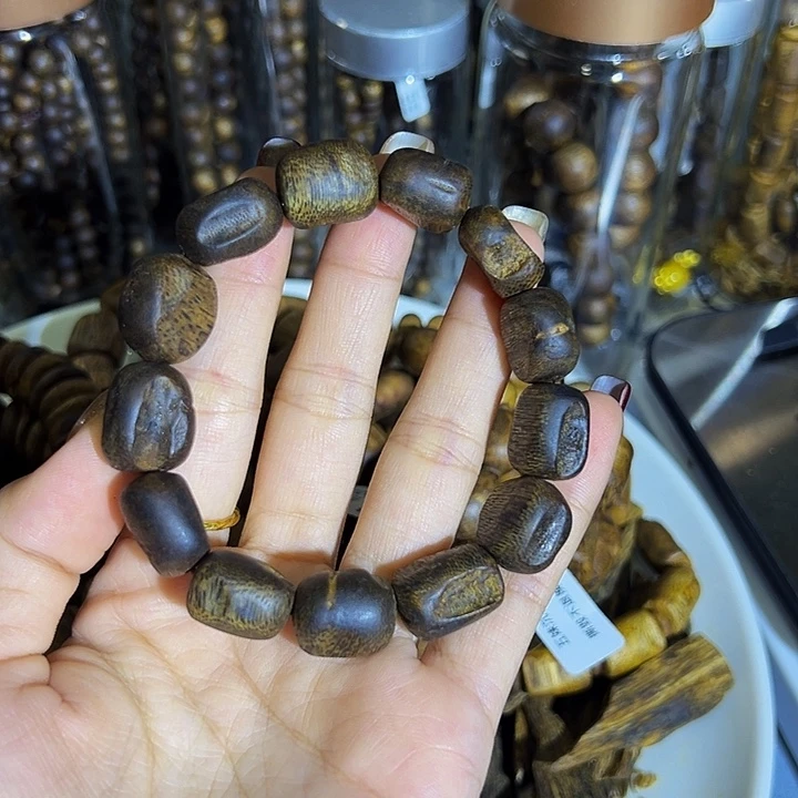 沉香手串半*人单圈沉水留疤23