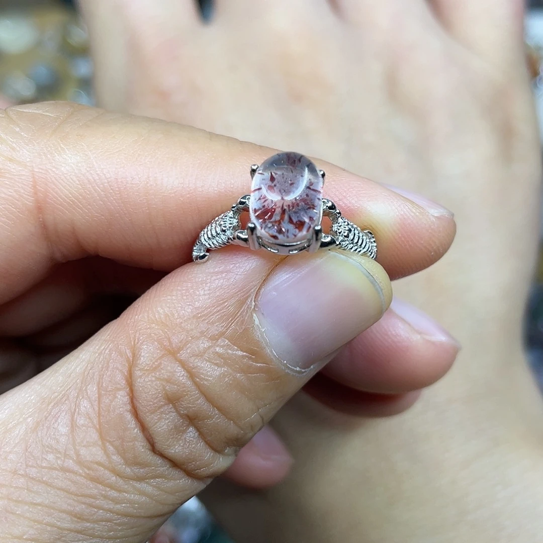 【闪购商品】银S925镶嵌珠宝半成品水晶戒指