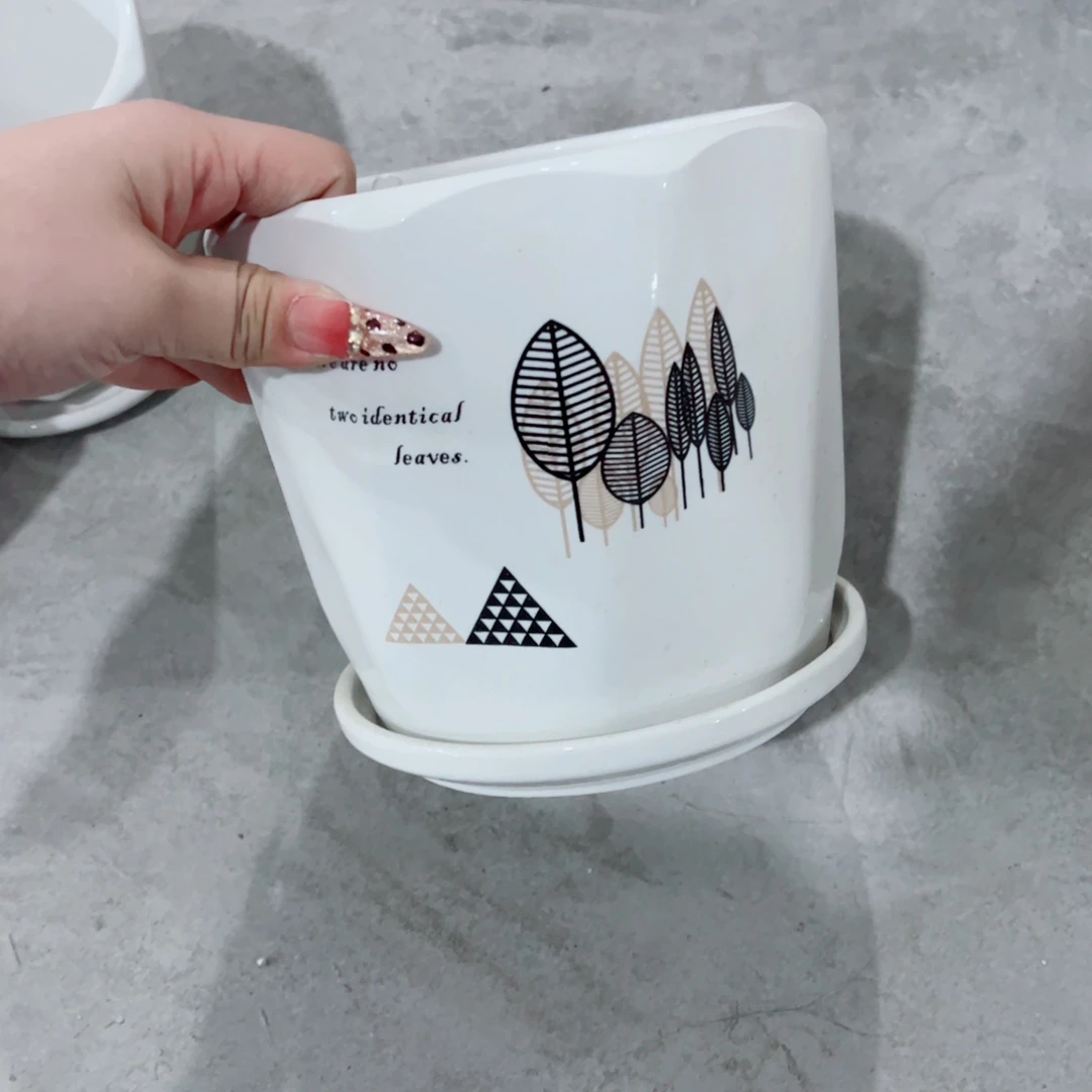 用***2有孔，陶瓷花盆满10米包邮发货