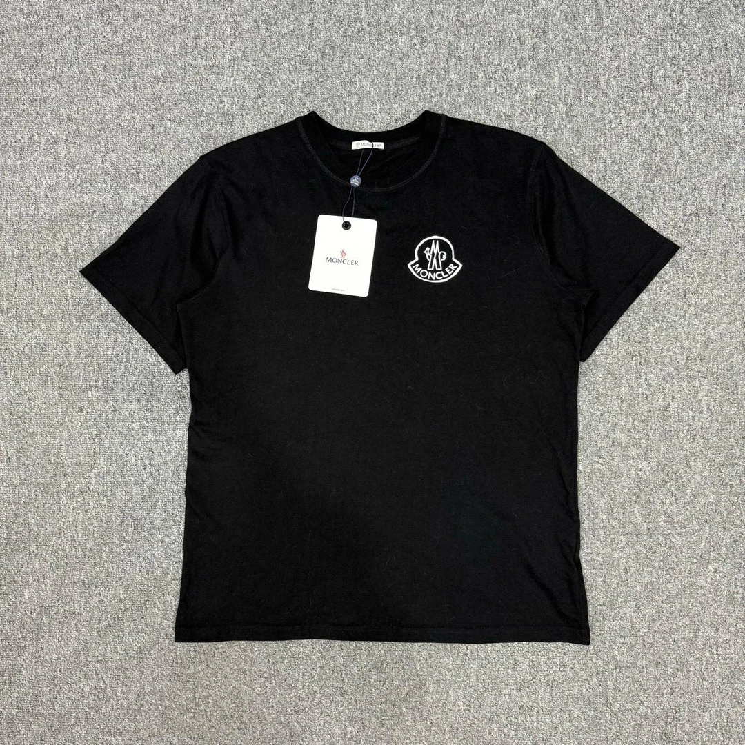 未使用 MONCLER 14396933 蒙口黑色前后logo短袖 未使用M码