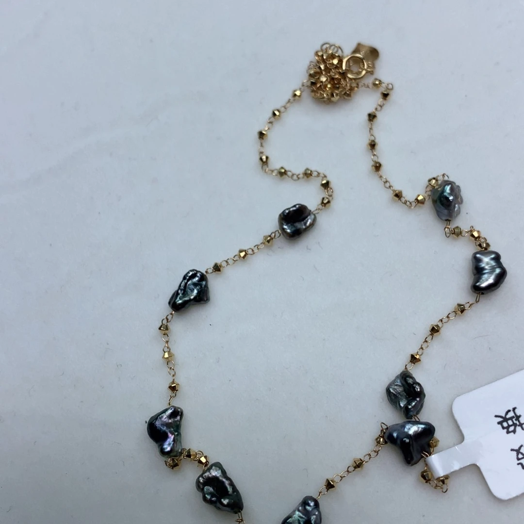 项链18K金镶嵌海水珍珠