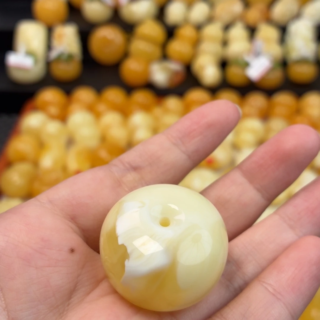 懒***了蜜蜡未镶嵌毛衣链蜜蜡