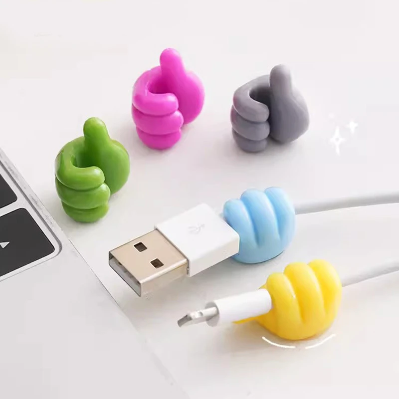 家用办公室数据线整理器拇指挂钩创意小手挂钩整理收纳