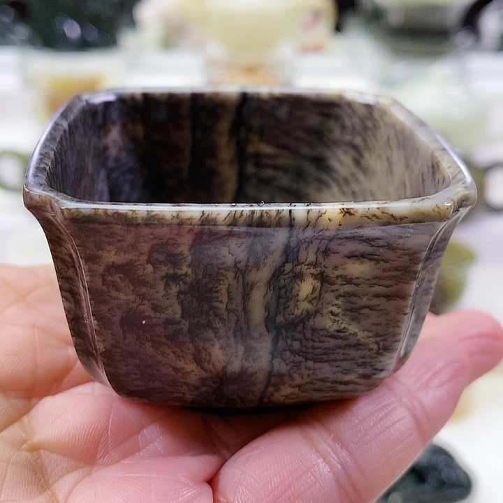 未镶嵌和田玉挂件茶杯80m l