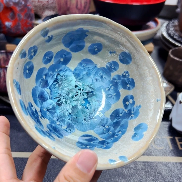 瓷本电全场买满20包邮。陶瓷饭碗斗笠碗蓝色青花瓷大碗小碗茶碗