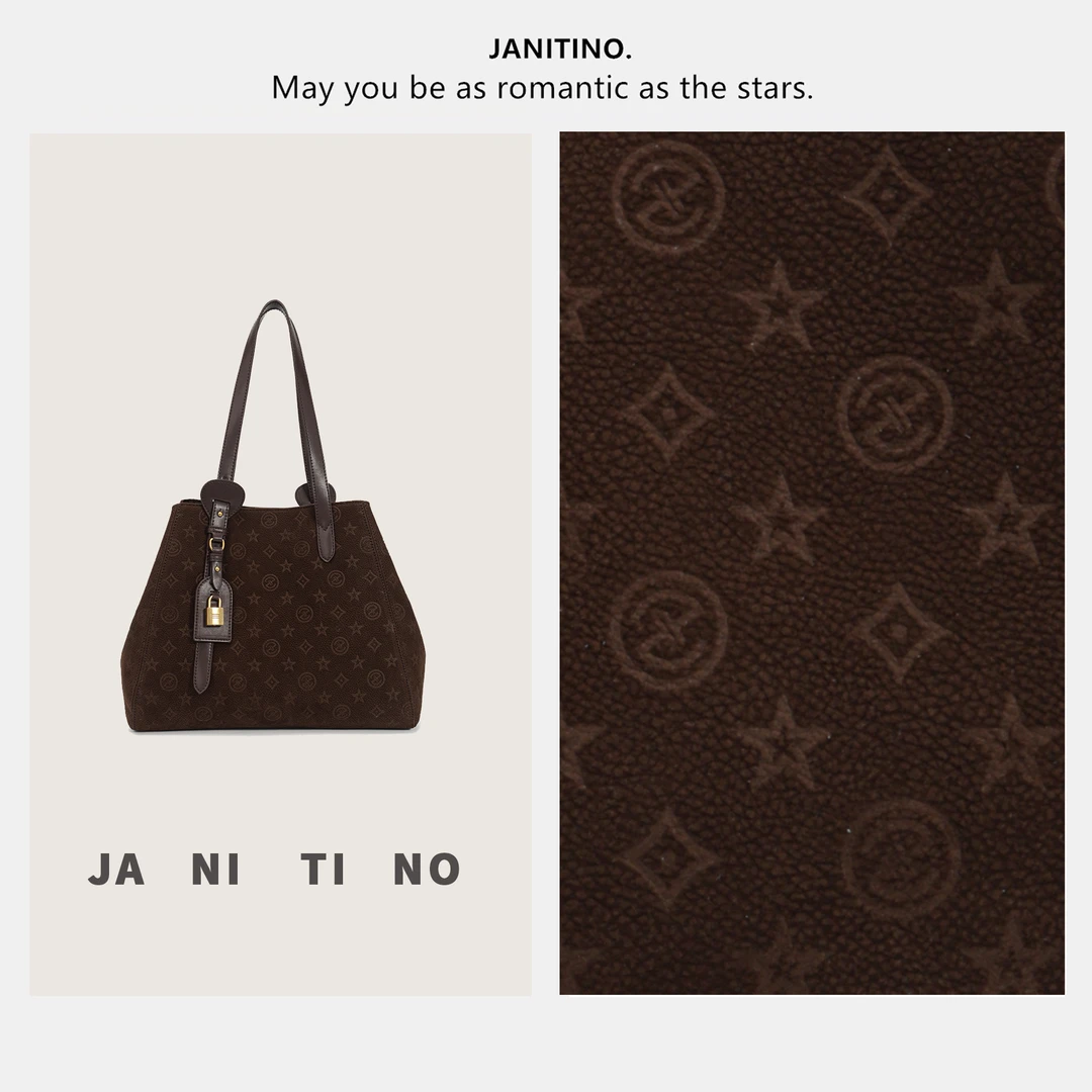 JANITINO/佳妮蒂诺新款时尚潮流女士手提包4782咖