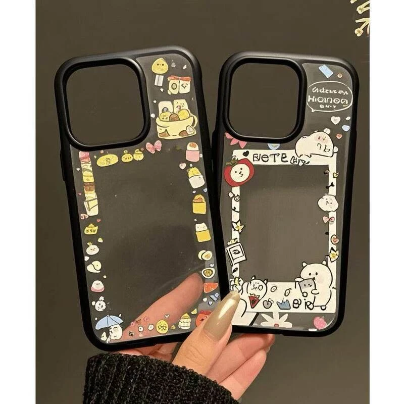 围边自嘲熊白黄适用苹果16手机壳iPhone15透明13高颜值14新款12防