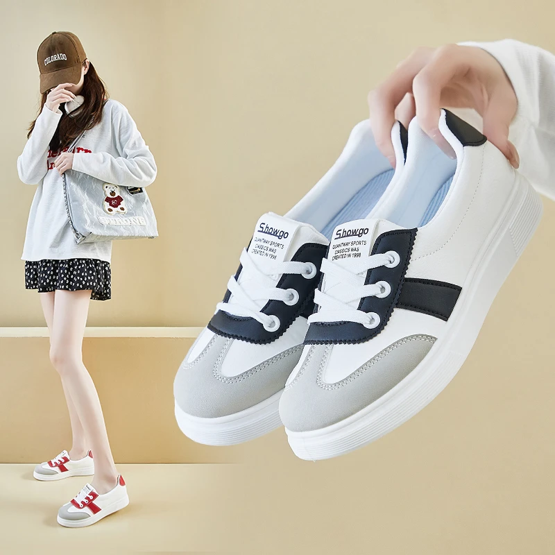 2025春季新款百搭时尚韩版软底春秋休闲透气学生厚底减龄平跟舒适