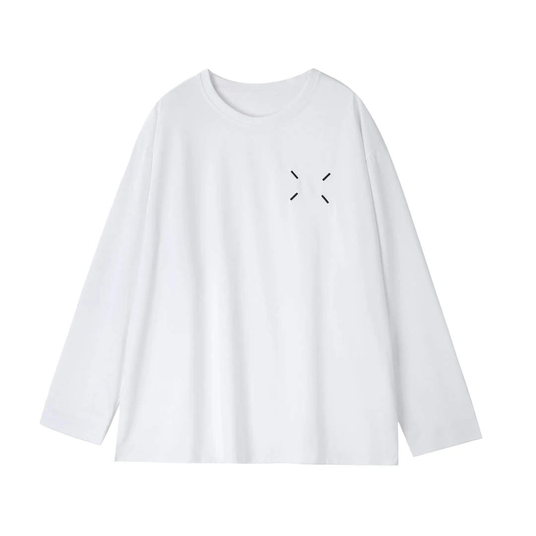 墨老板大码【液氨棉】长袖250g重磅坎肩2025夏季加大号背心刺绣007