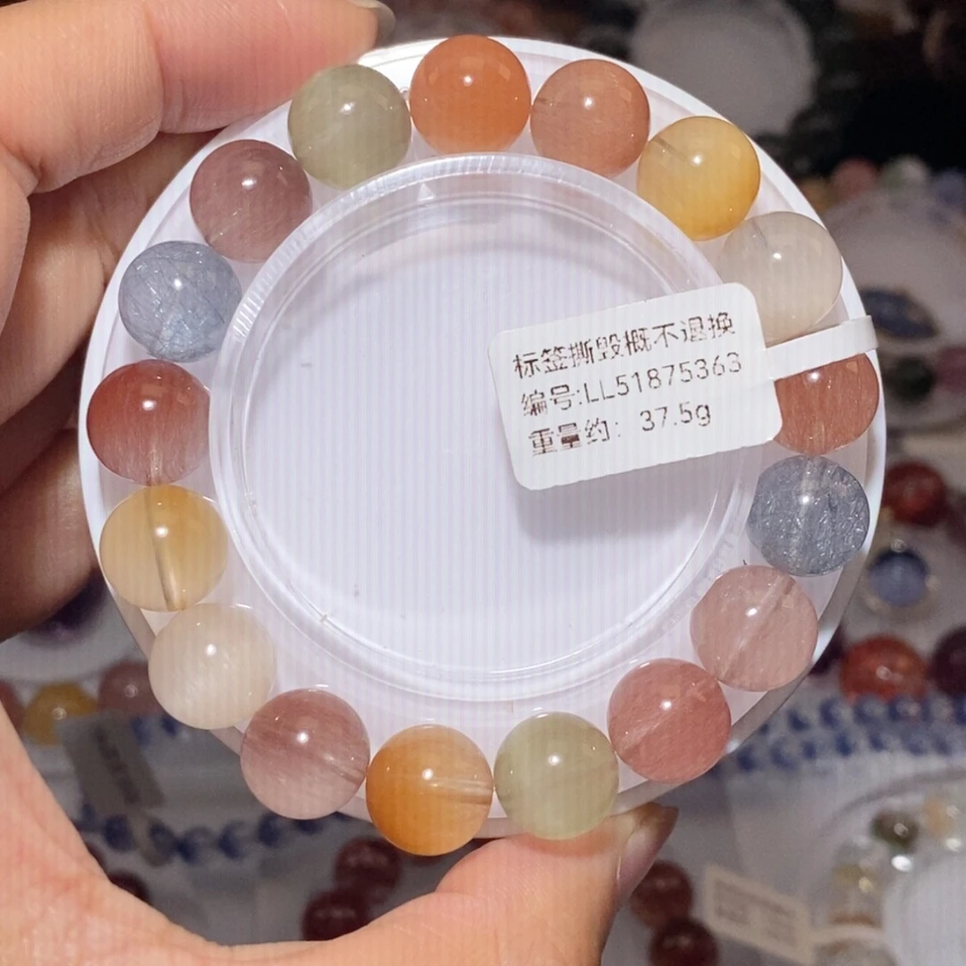 手链未镶嵌水晶彩兔毛手链11.5