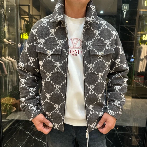 25年秋冬新款正品曼斯凯奴男士时尚休闲潮流轻奢百搭夹克外套