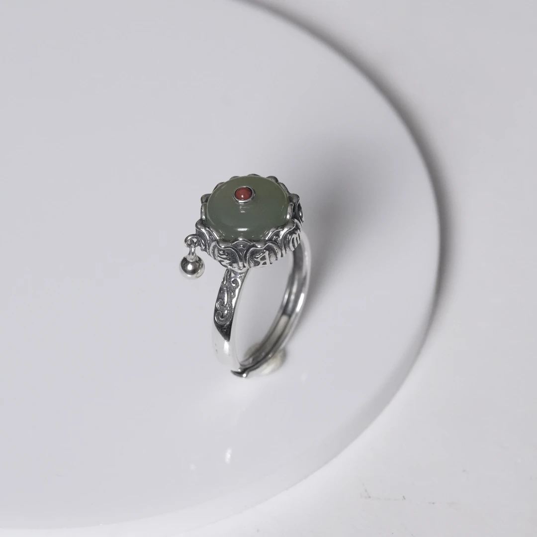 925银戒指 925银【顺遂戒】心念手工复古六字箴言顺遂戒陆人甲乙丙