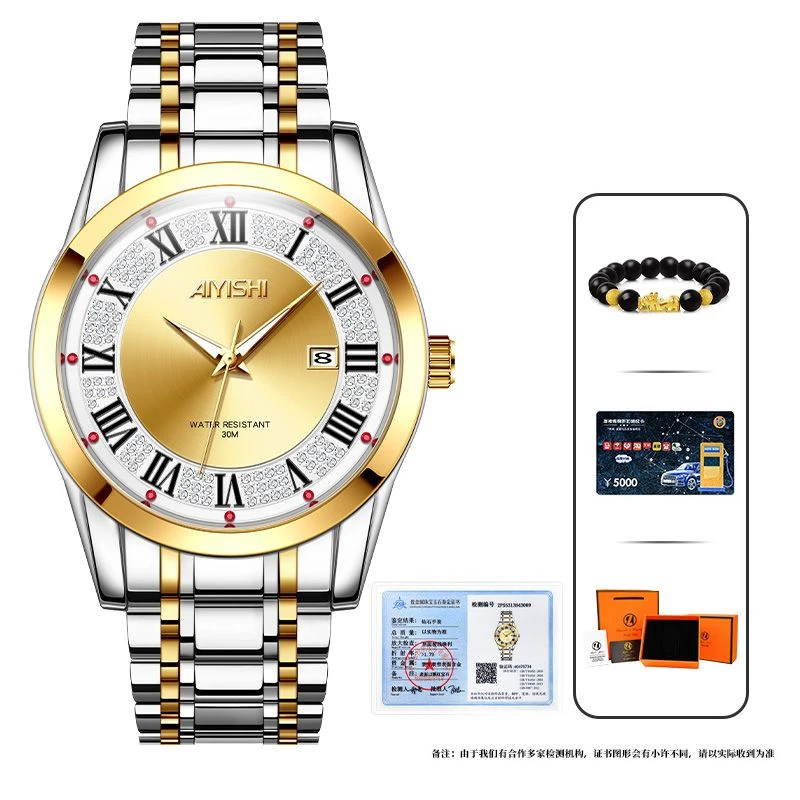 瑞士注册品牌AIYISHI爱依士全新未使用男士腕表-2511-YHZX