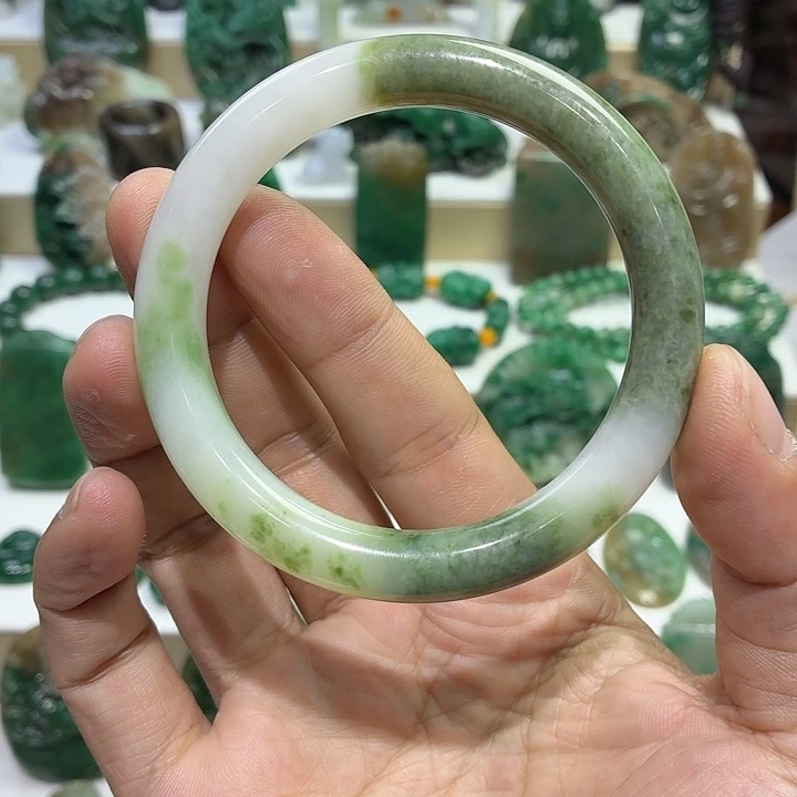 独山玉未镶嵌手镯56圈口