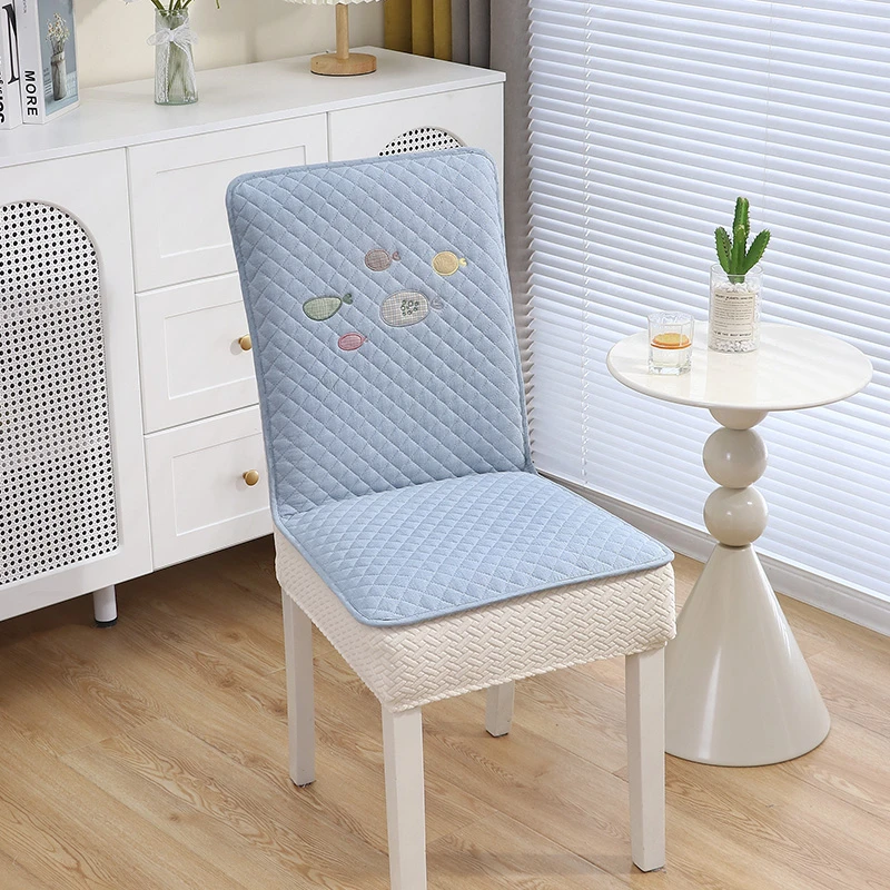 夏天冰丝餐桌椅子套罩多用2024新款凉席夏季凳子套罩垫子靠背通用