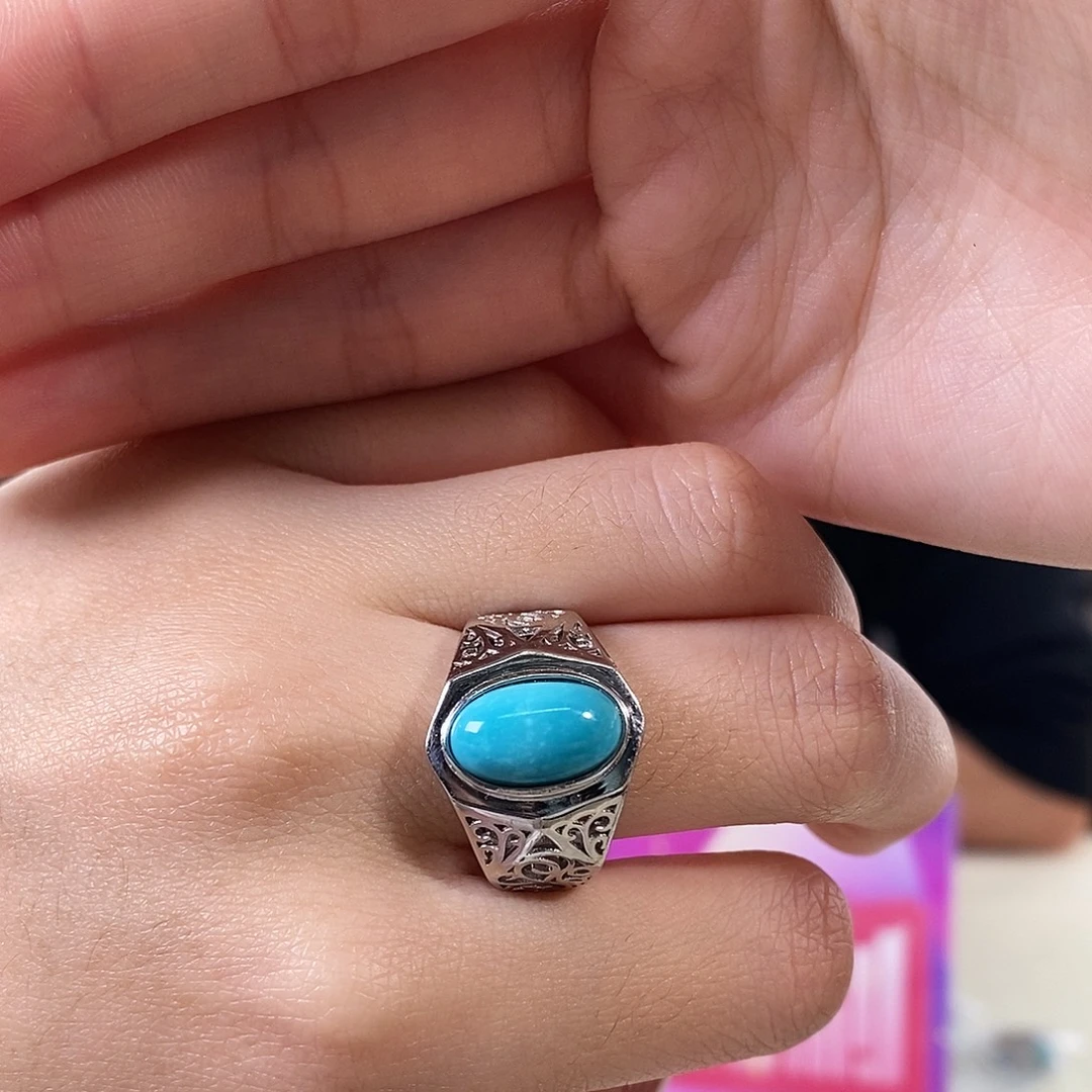 绿松石银S925镶嵌珠宝奇石