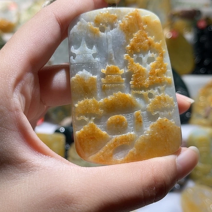 翡翠未镶嵌吊坠(不含链)翡翠