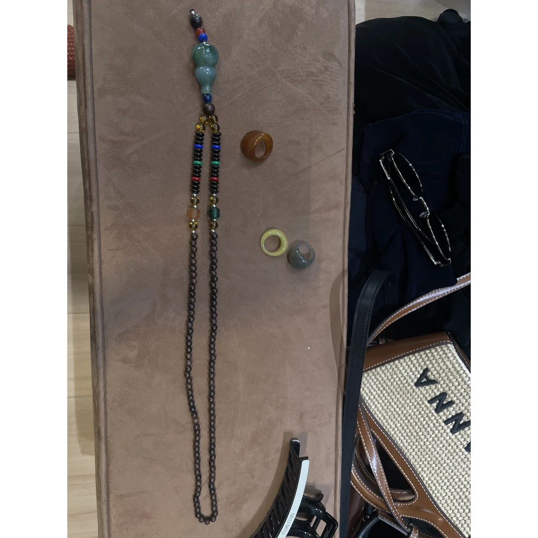 非金属木质吊坠 玖了个玖 2025新款葫芦百搭吊坠项链 2506C3107