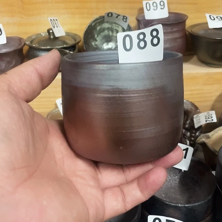 茶杯紫泥柴烧纯手工088